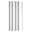 Appetito Stainless Steel Bubble Tea Straws with Brush 4pcs