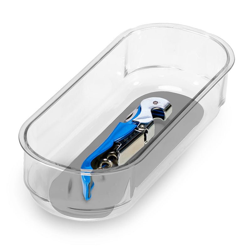 Madesmart Clear Soft Grip Bin (Grey)