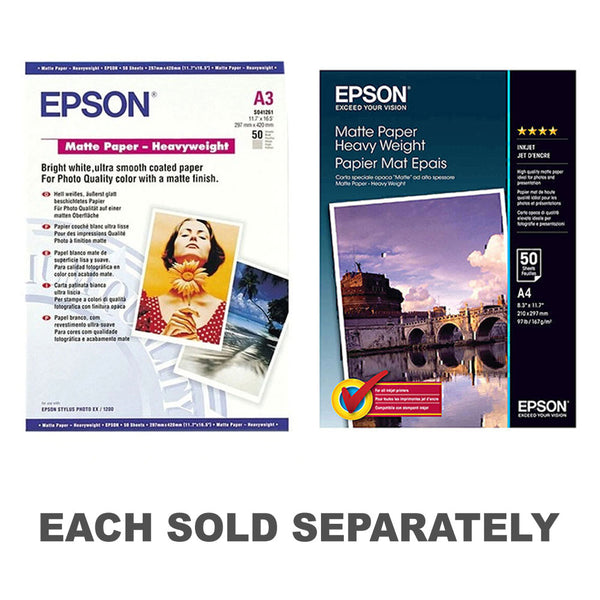 Epson Matte Heavy Weight Paper 50pc