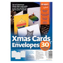 Christmas Cut-Out Cards & Envelopes 30pk