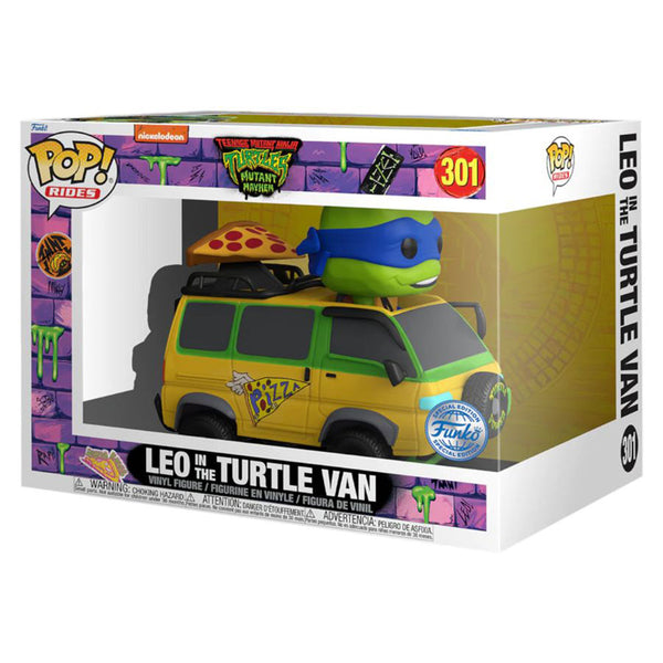 TMNT Mutant Mayhem Leonardo in Turtle Van US Exc. Pop! Ride