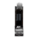 AK Interactive Medium Hard Tip Silicone Brushes (Set of 5)
