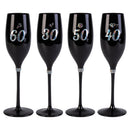 Black Luxe Birthday Champagne Flute