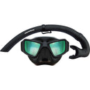 Assassin Adult Silicone Mask & Snorkel Set (Black)