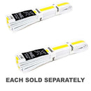 Yamasaki White Martial Arts Belts with Yellow Stripe
