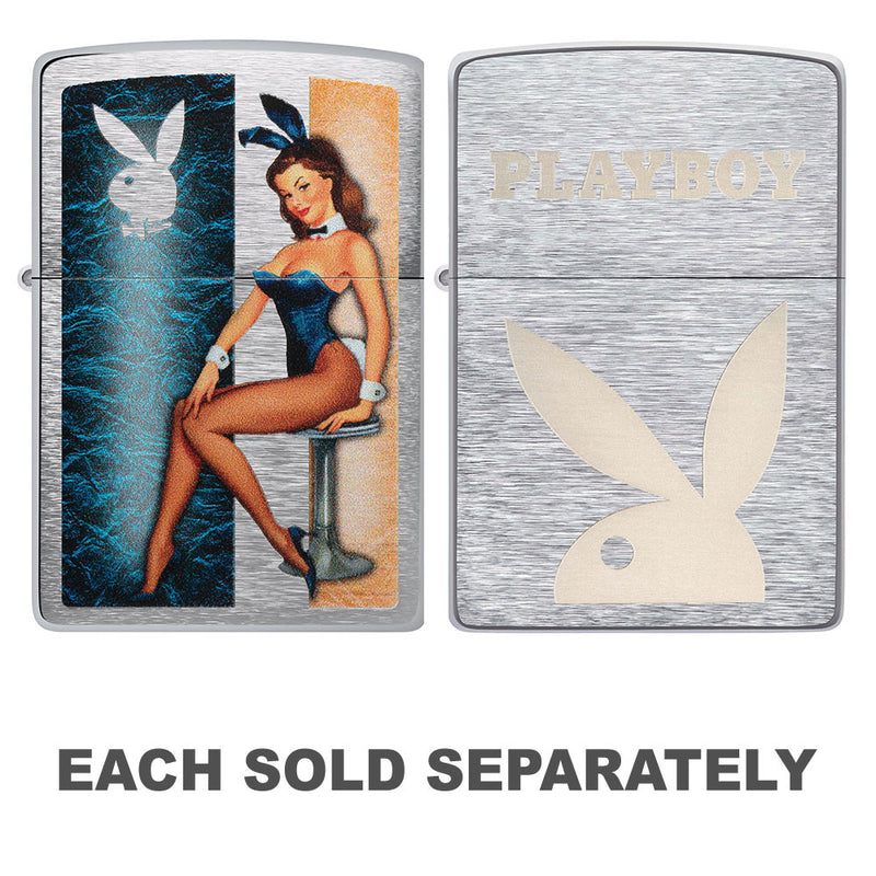 Zippo Playboy Brushed Chrome Windproof Lighter