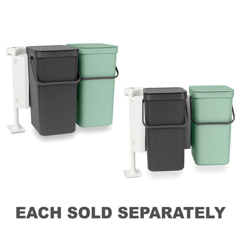 Brabantia Sort & Go Double Waste Bin (Jade Grn & Grey)