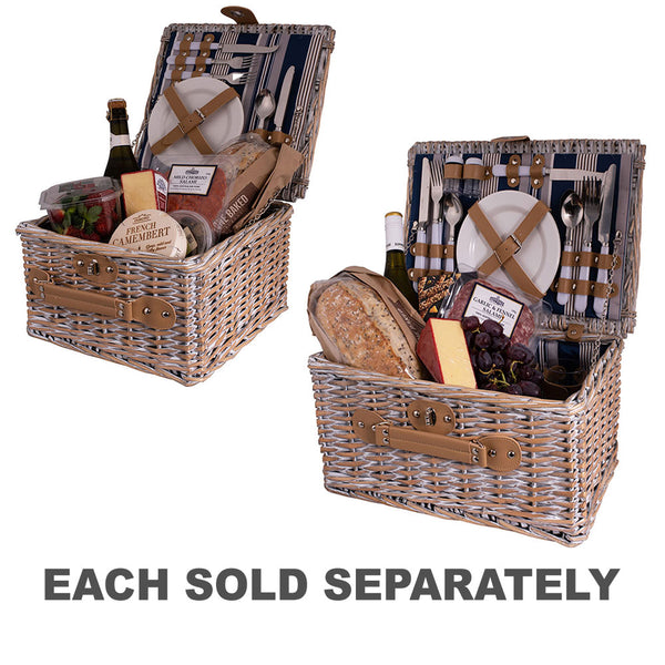 Avanti Hampton Stripe Pattern Lining Picnic Basket