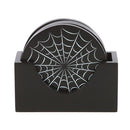 Black Spiderweb MDF Coaster Set