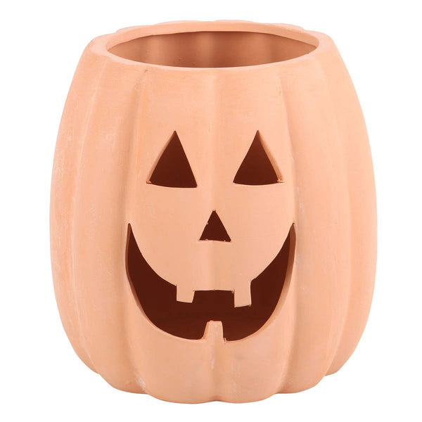 Orange Terracotta Debossed Pumpkin Plant Pot 25cm