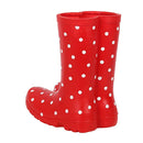 Red Welly Boot Resin Planter