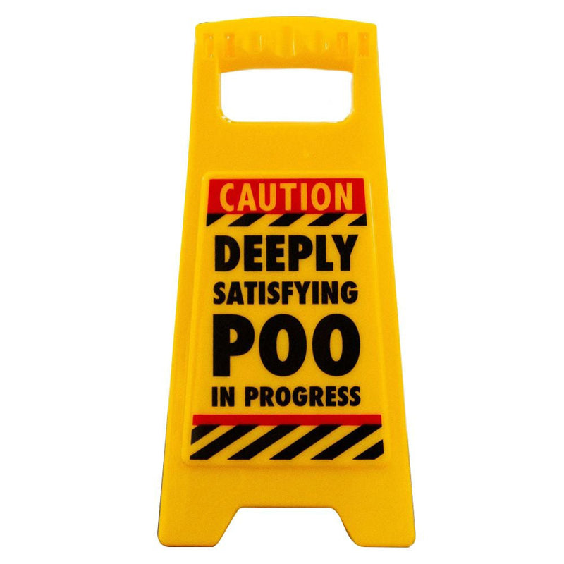 Boxer Gifts Satisfying Poo Desk Warning Sign