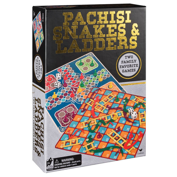 Classic Games Wooden Snakes & Ladders and Ludo
