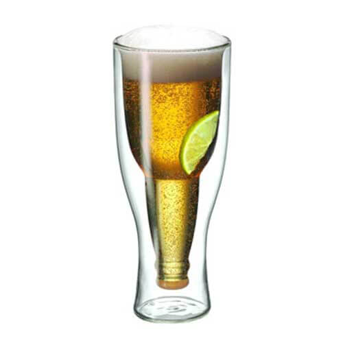 Avanti Beer Bottle Twin Wall Glass