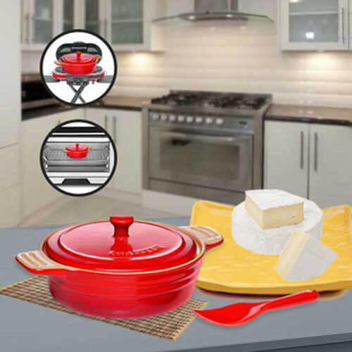 La Cuisson Camembert Baker w/ Cheese Spreader