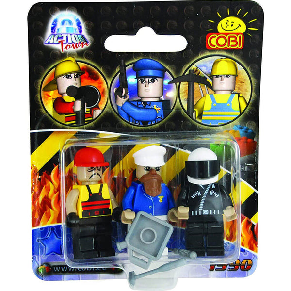 Action Town 3 Piece Figure Set Construction Set