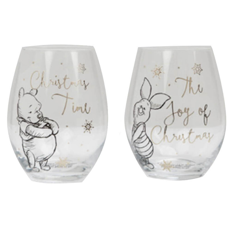 Disney Pooh & Piglet Collectible Set of 2 Glasses