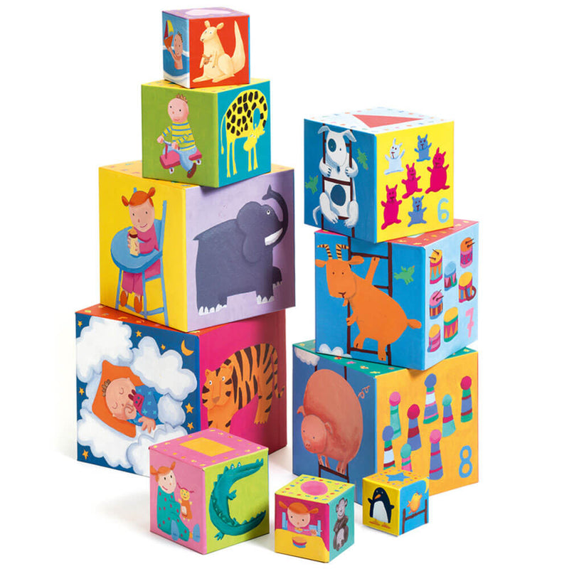 Djeco Stackable Blocks 10pcs