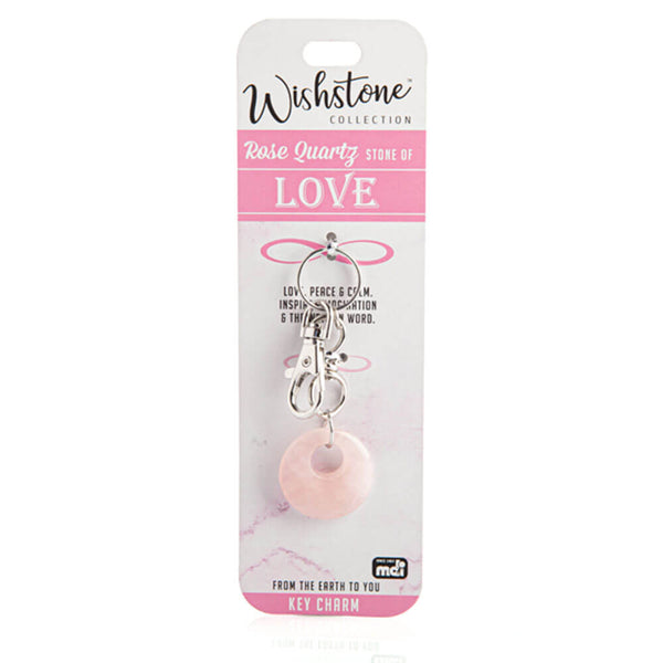 Wishstone Collection Rose Quartz Key Charm