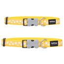 Dog Collar with White Spots on Yellow