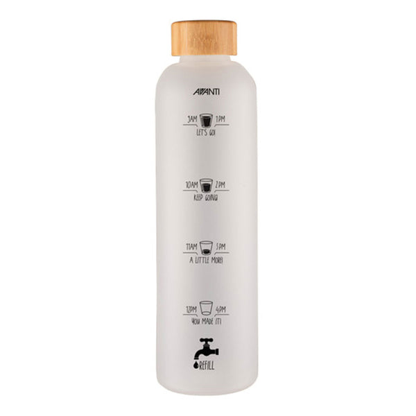 Avanti Drink More Velvet Glass 1L Bottle (Frosted White)