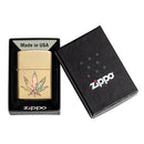 Zippo Cannabis High Polish Brass Lighter