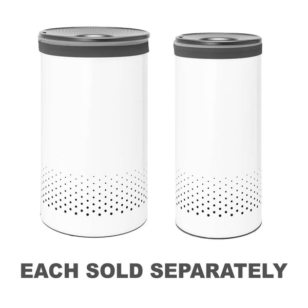 Brabantia Laundry Bin (White/Grey Lid)