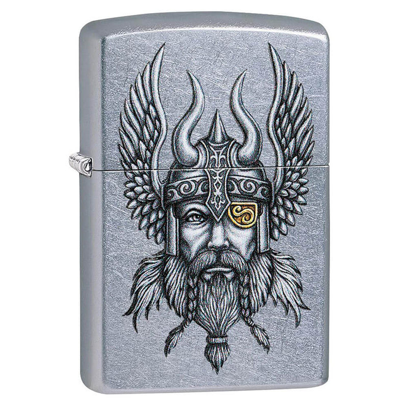 Zippo Street Chrome Viking Lighter