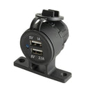 Twin USB Port Panel Surface Mount Converter (5V 1A/2.1A)