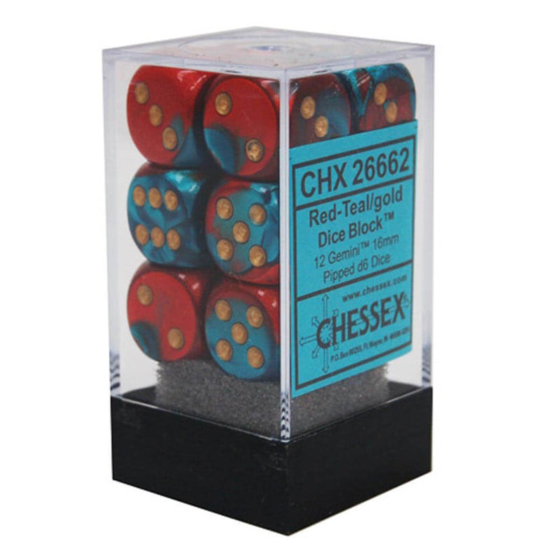 D6 Dice Gemini 16mm (12 Dice)