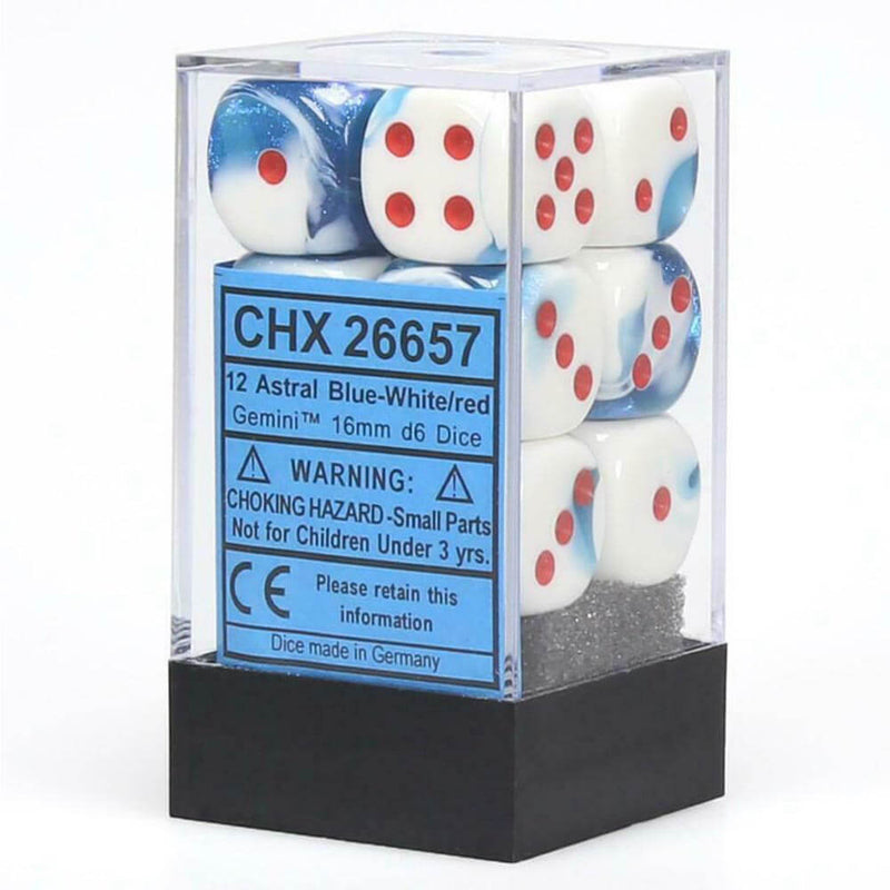 D6 Dice Gemini 16mm (12 Dice)